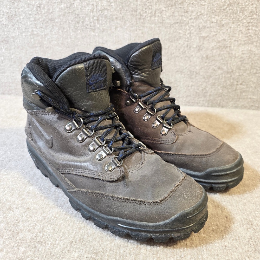 Vintage Nike ACG Air Hiking Boots Mens 8.5 Brown Leather 185059-241 1995 90s